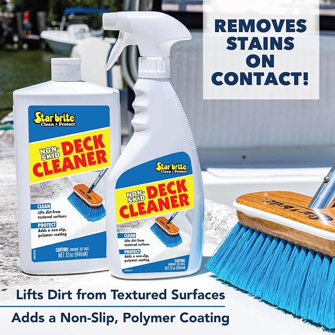 STAR BRITE Non-Skid Deck Cleaner & Protectant - Lift Dirt & Stains From Fiberglass, Painted Surfaces, More 22oz Spray (085922SS)
