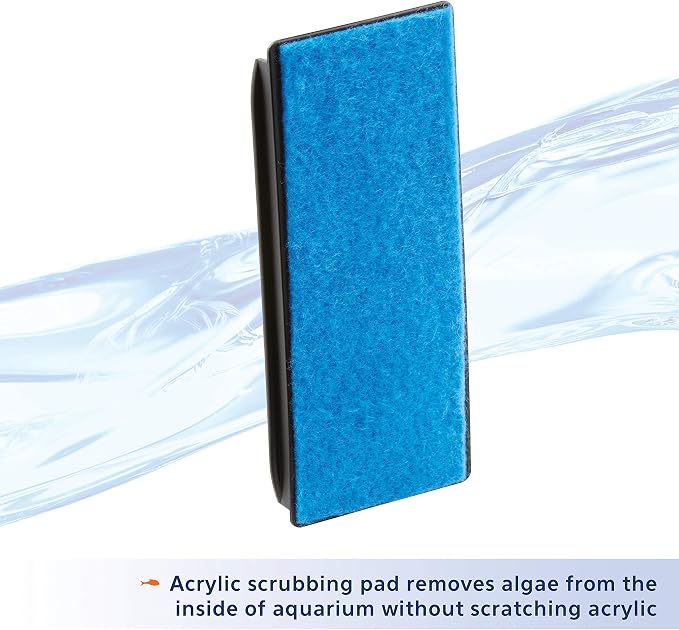 Aqueon Aquarium Algae Scraper, Fish Tank Magnetic Glass Cleaner for Glass/Acrylic, Large