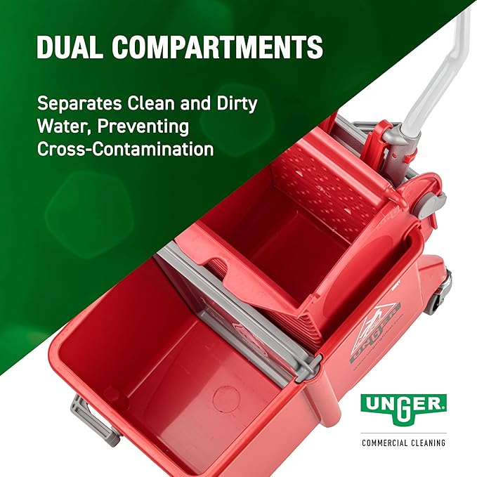 Mop Dual Bucket with Side Wringer, 4 gal.