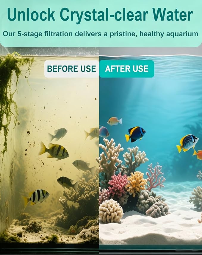 42 PCS Aquarium Media Kits Replacement for Fluval FX2 / FX4 / FX5 / FX6 Canister Filters, Including Bio-Foam Block, Carbon Sponge Filter, Ceramic Ring, Activated Carbon, Silicone Lubricant, Filter Pad