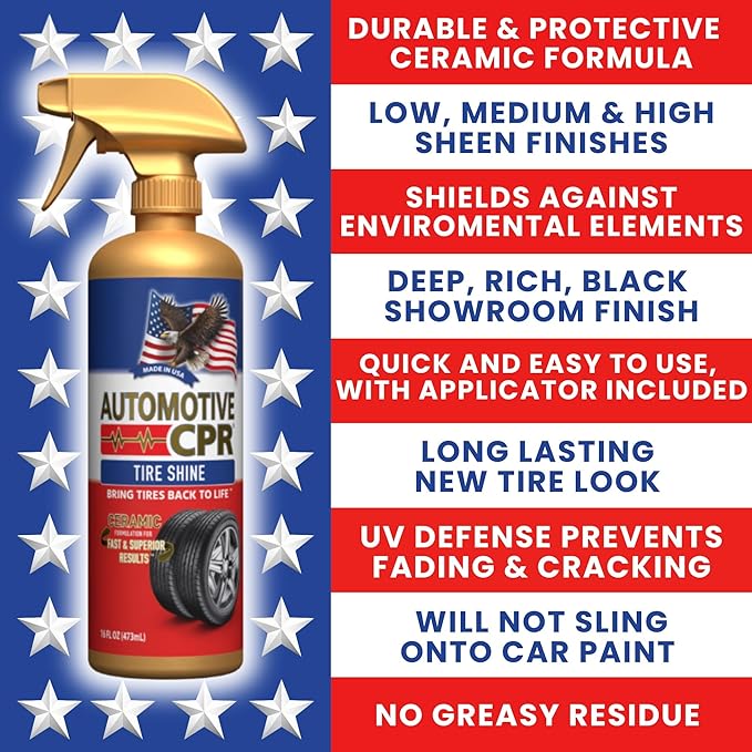 Exterior Bundle - Ceramic Paint Shine & Protector, Glass Cleaner & Rain Repellent, Tire Shine