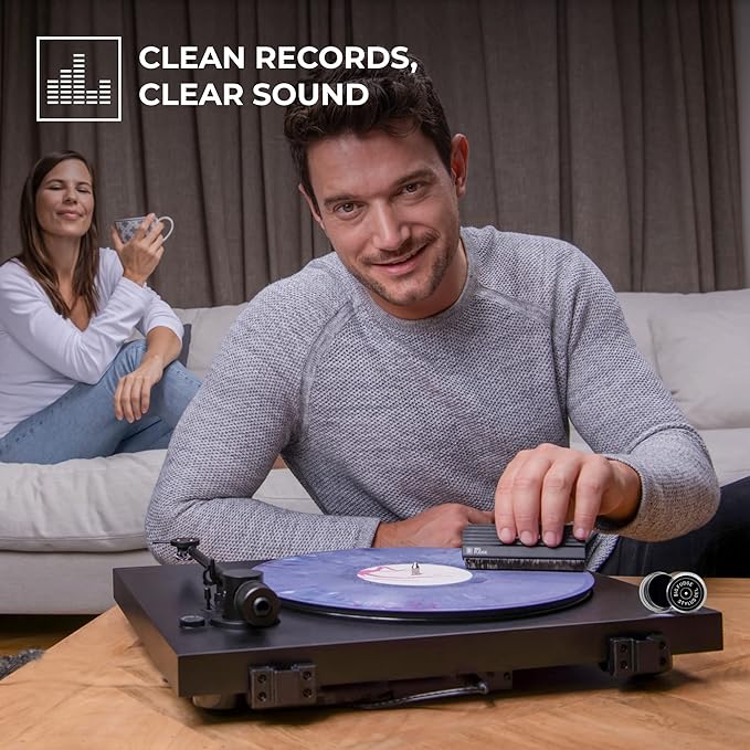 Big Fudge Vinyl Record Cleaning Machine & Vinyl Record Cleaning Care Solution - Microfiber Cloth & Rack for Record Player,Brush & Stylus Gel for Record Needles