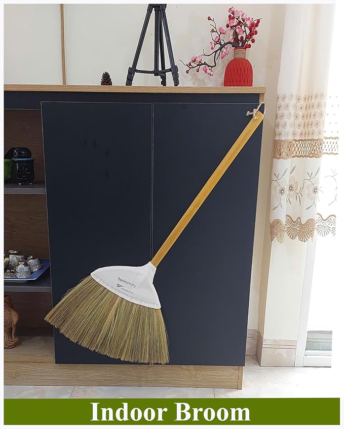 Traditional Vietnamese Handmade Broom, Durable, Perfect for Home use or as a Unique Wedding Gift, 42 inches Long.