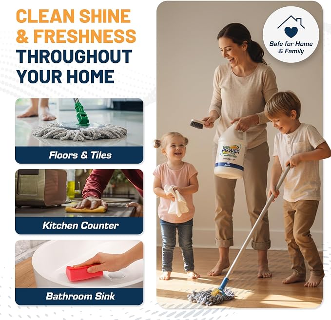 Earth Power Hypochlorous Acid 500 PPM Multipurpose Cleaner – Natural & Non-Toxic – Tile, Refrigerator, Shower, Countertop & Floor Cleaner – Family, Food & Pet Safe Cleaning Supplies – 1 Gallon