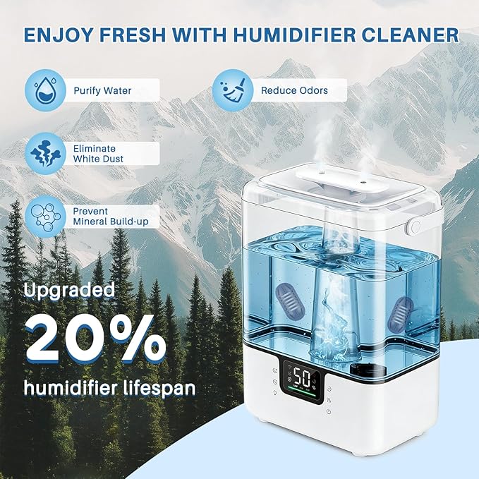 12- Pack Demineralization Cartridge for Humidifier | Compatible with HoMedics Ultrasonic Humidifier and Most Humidifiers, Prevent Hard Water Build-Up, Reduces White Dust, Purifies Water, Part UHE-HDC4