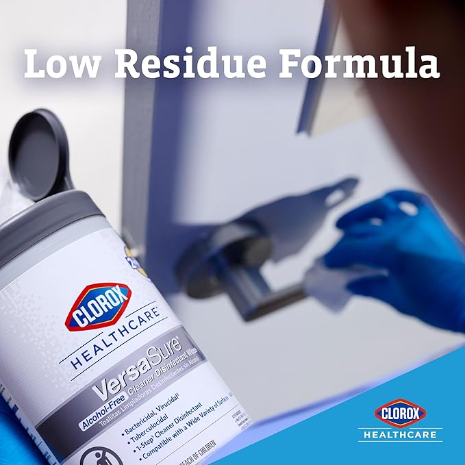 Clorox Healthcare VersaSure Cleaner Disinfectant Wipes, 110 Count Bucket, 2 Buckets/Case