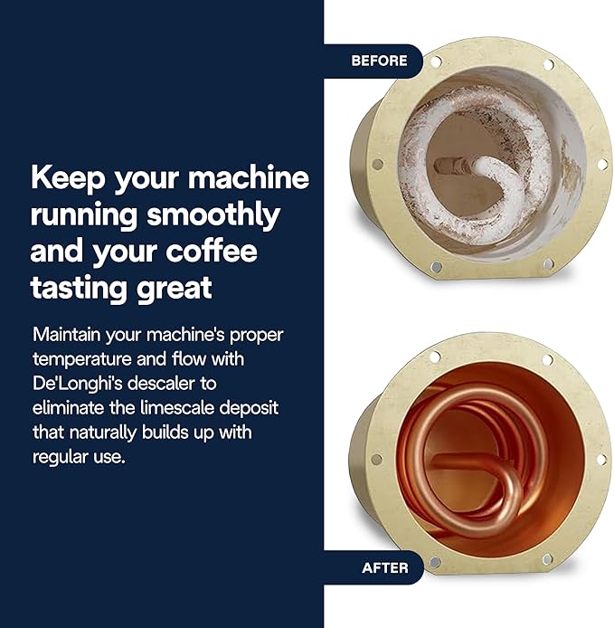 De'Longhi EcoDecalk Descaler, Universal Descaling Solution for Coffee & Espresso Machines, 16.90 oz (5 uses)