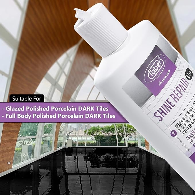 FABER Floor Shine Repair - Premium Floor Polishing Cream for Scratches & Defects, Re- Polishes, and Protects from Dirt - Perfect for Colored Glazed & Full Body Polished Porcelain Tiles, Pro & Home Use