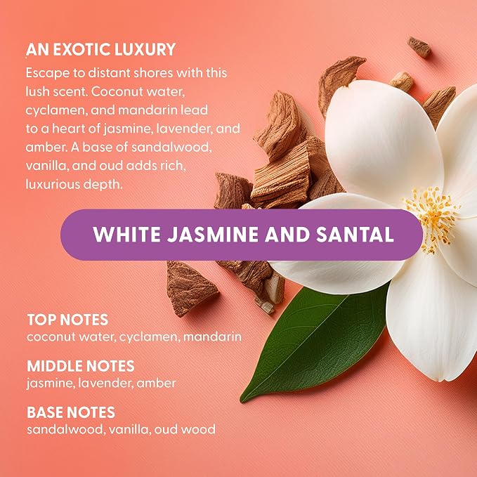 Luxury Laundry Pods - Plant-Based Detergent with Premium Fragrance | Biodegradable PVA Film | Made in USA | 60 Count (White Jasmine & Santal)