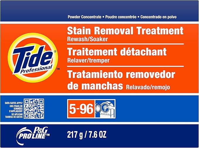 Tide Professional Stain Removal Treatment Powder, 7.6 Oz Box, 14/Carton