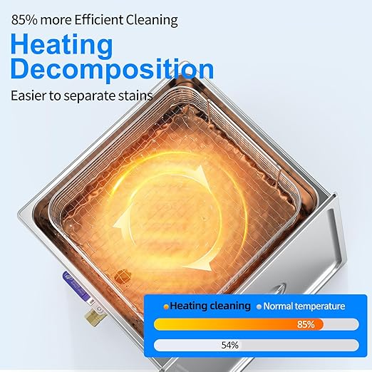 Granbo Ultrasonic Machine 15L 360W Jewelry Cleaner Ultrasonic Machine 40kHz with Heater Timer and Degassing,110V Digital Ultrasonic Jewelry Cleaner for Jewelry Glass Eyeglass Dental Parts Cleaning