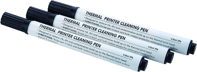 Thermal Printer Cleaning Pen Printhead Cleaning Pen for Card Printer, Price of 12