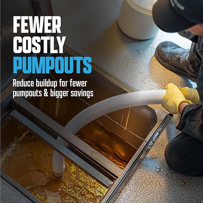 Eco Strong Commercial Grease Trap Treatment | Interceptor Grease Cleaner | Drop In Microbial Block Continually Digests Fats & Eliminate Odors (10 lbs)
