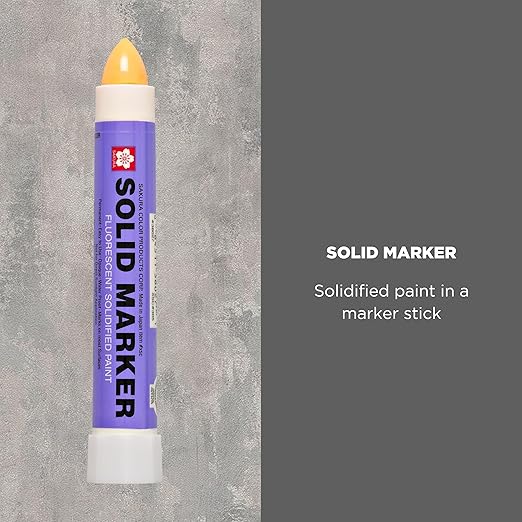 Sakura Solid Paint Markers - Permanent Marker Pens - Window, Wood & Glass Marker - Fluorescent Orange Paint - 12 Pack