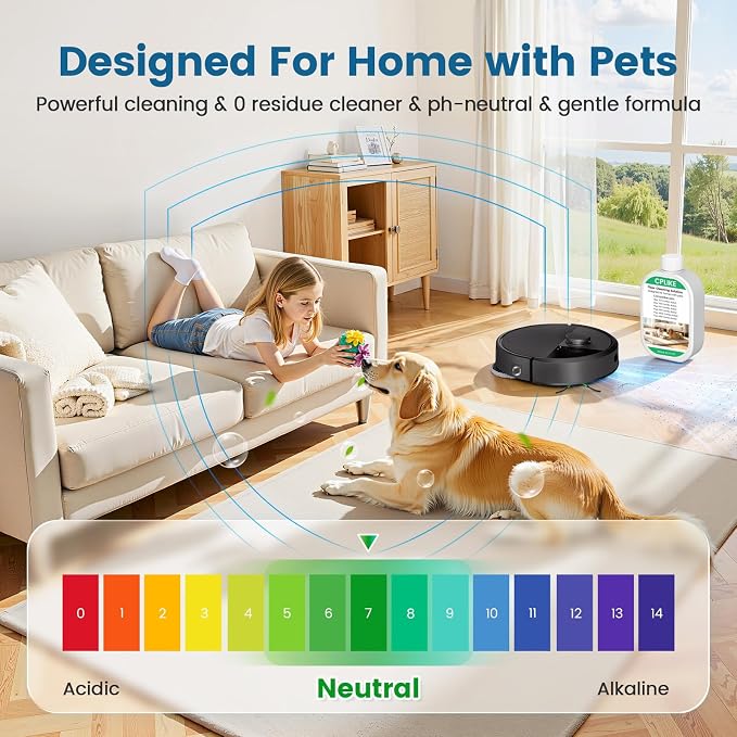 CPLIKE Pet Floor Cleaning Solution Compatible with Plus 405 Plus 505 Max 705 Robots for Household with Pets, Mopping Concentrate for 400 (4000), 500 & 700 Series, 10.1 fl oz, 2 Pack