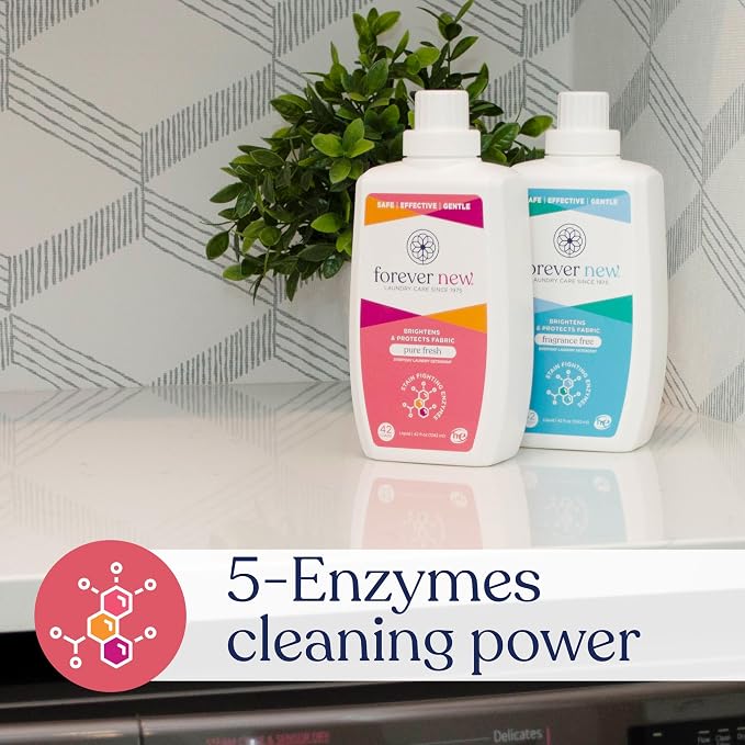 Everyday Liquid Laundry Detergent | Fragrance Free | Hypoallergenic | Enzymed-Based | Odor Control | 60 fl oz