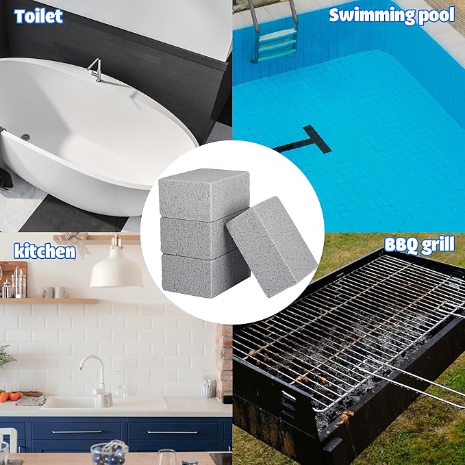 8 PCS Pool Pumice Stone Pool Cleaning Pumice Block Swimming Pools Tile Cleaner Stone for Pools Spa Kitchen Bathroom Grout Concrete Cleaning