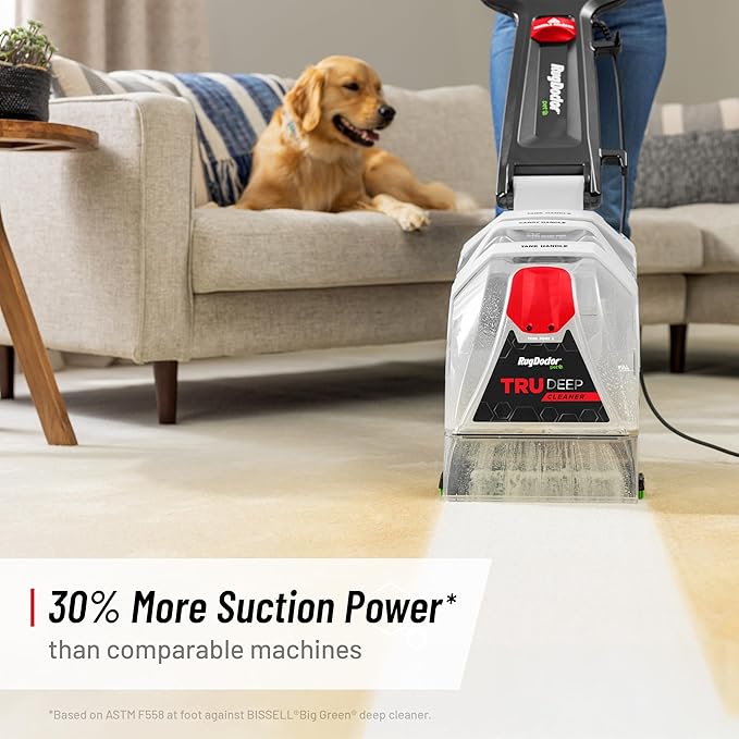 Rug Doctor Pet TruDeep CleanerTM, Pet Upholstery Tool, Best-In-Class Suction Power, Dual Cross-Action Brush Technology for One-Pass Cleaning, Professional-Grade Carpet Cleaner