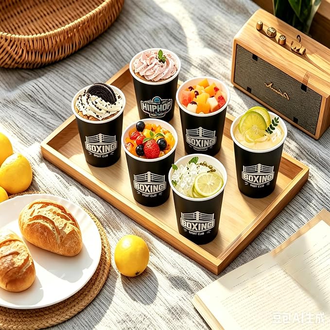 50Pcs Boxing Themed Party Paper Cups Disposable 9oz Paper Cups for for Sports Supplies Decorations Drinking for Birthday Party Favors (50, boxing)