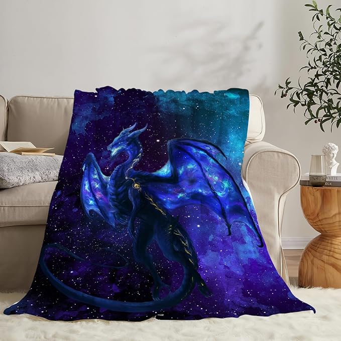 Tijuboni Dragon Throw Blanket Dragon Gifts for Boys Girls Men Women Kids Adults Soft Flannel Fleece Blanket for Couch Sofa Bed Home Decor 40"x50"