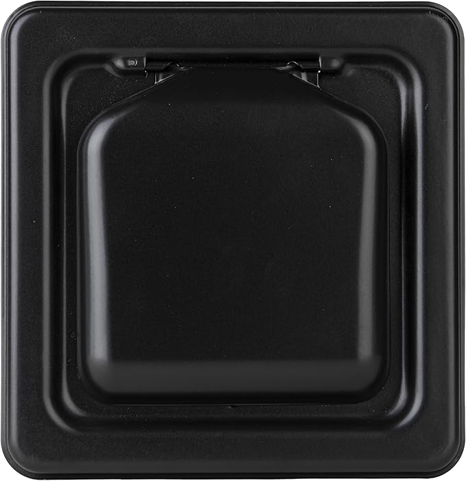 NO-PEST VENT MetalGuard, Dual Door Dryer Vent Cover Outdoor 4 Inch, Powder-Coated Heavy Duty Steel, Pest Proof, Rust Resistant, Safe & Efficient Vent Cap (Onyx, 4" Steel With Collar)
