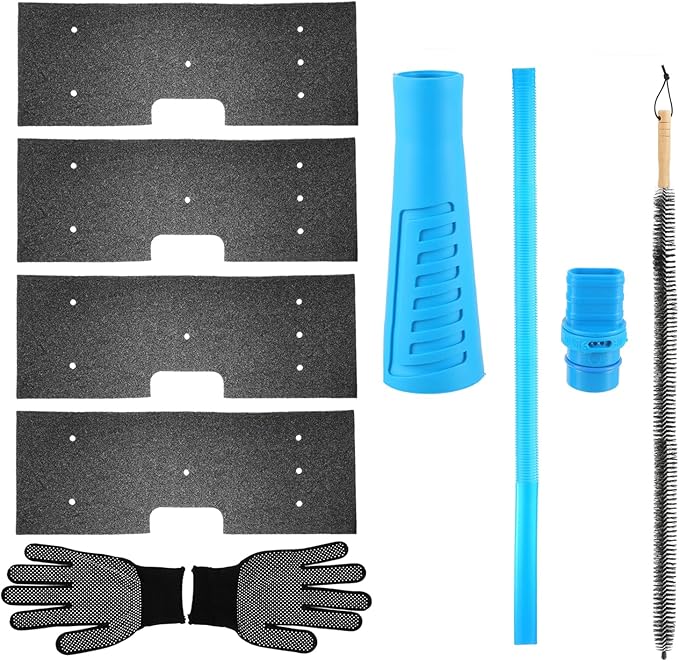 4 Pack WH01X35719 Lint Filte for GE Profile Washer Dryer Combo with Clothes Dryer Vent Cleaner Kit, Dryer Vent Brush Included