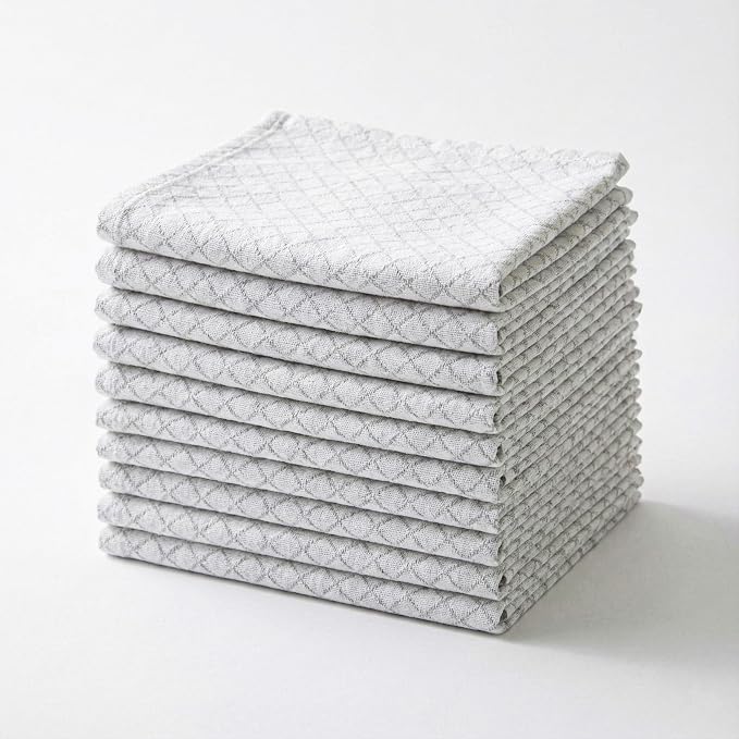 Marubhumi Cotton Kitchen Dish Towels (White, 45x70 Cm)