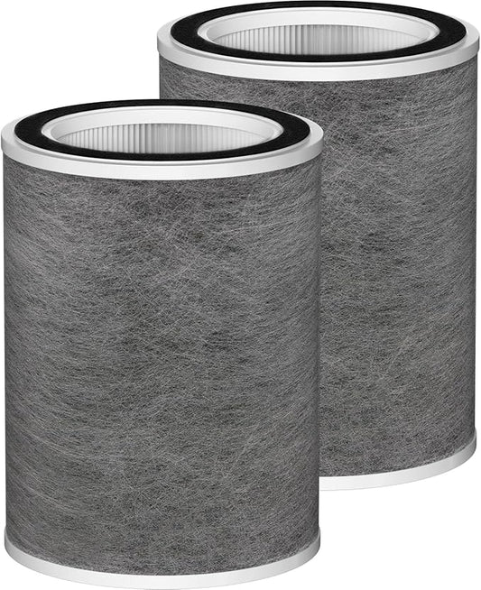 HP201 HEPA Replacement Filter Compatible with Shark HP201 HP202 HP301 HP302 UA205 AP1000 HC501 HC502 Air Cleaner Purifier MAX, Compare to # HE2FKBASMB & HE2FKBAS 2 Pack