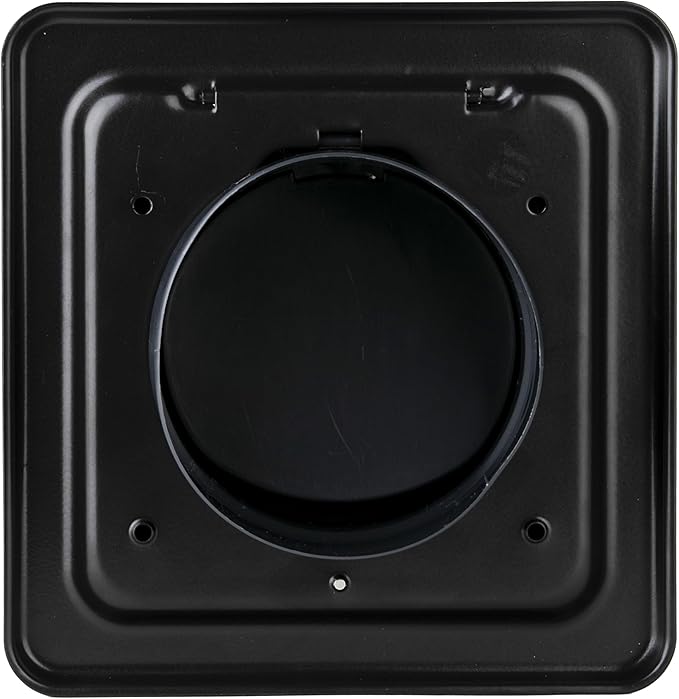 NO-PEST VENT MetalGuard, Dual Door Dryer Vent Cover Outdoor 4 Inch, Powder-Coated Heavy Duty Steel, Pest Proof, Rust Resistant, Safe & Efficient Vent Cap (Onyx, 4" Steel With Collar)