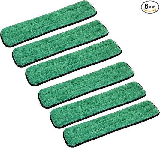 Real Clean 36 inch Microfiber Dry Dusting Mop Pad for Flat Mop Frames (Pack of 6)