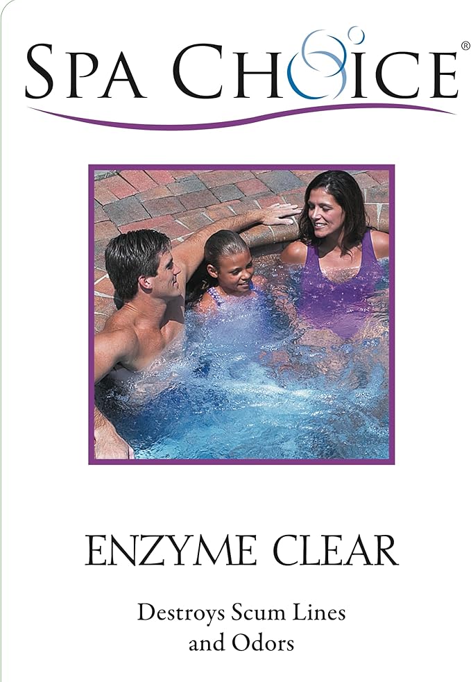 SpaChoice 1-Pint 2-Pack Premium Hot Tub Enzyme Clear, Spa Clarifier Hot Tub, Made in USA