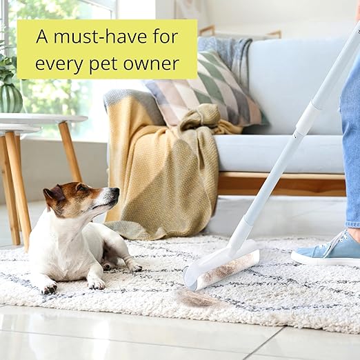 True & Tidy® White Clean Everywhere Spray Mop Kit with Three Interchangeable Heads and Refillable Tank- Includes Head, Round, and Window Squeegee Attachments with StickyPro XL Lint Roller