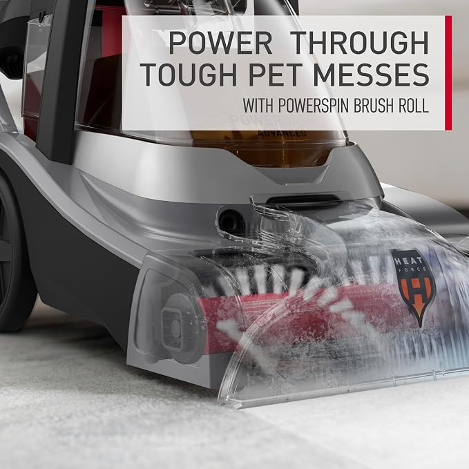 Hoover PowerDash Pet Advanced Compact Carpet Cleaner Machine, FH55050PC + 64 oz Everyday Carpet Cleaner Solution, Deep Cleaning Carpet Shampoo, AH31924