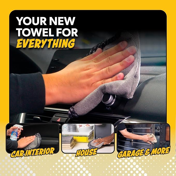 Chemical Guys AllSwipe Multi-Purpose Microfiber Towels for Cars, Microfiber Cleaning Cloth Multi Color Drying Towels Car Detailing for Wash Interior and Glass, 14 x 12 Inch - 6 Pack