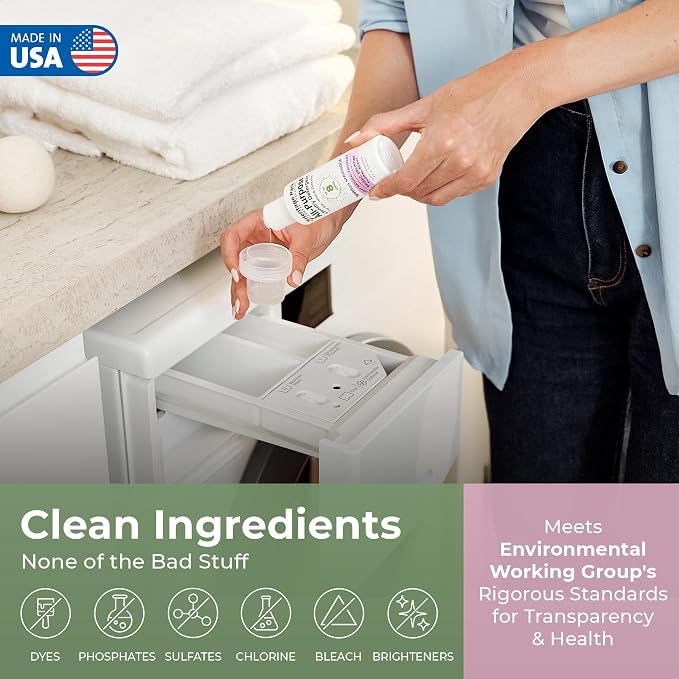 Heritage Park Luxury Laundry Detergent | Dermatologist Tested Plant based Natural & Enzyme Laundry Detergent | Sensitive Skin Friendly - Spring Magnolia (4 fl oz Trial Size)