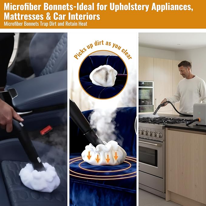 Steam Cleaning Pack Compatible with Dupray Steam Cleaners, 18 Pcs Versatile Accessory Kit: Includes Everything Needed for deep Cleaning on Multiple Surfaces, Seamless Compatibility