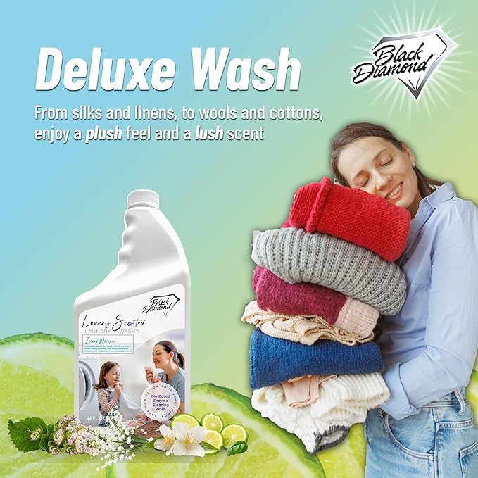 Black Diamond Stoneworks Island Whisper Luxury Scented Laundry Wash, Premium Quality Detergent, Superior Cleaning Performance, Long-Lasting Fragrance, (32oz)