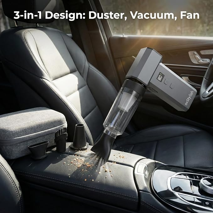 Vortex: 130,000RPM 2-in-1 Handheld Turbo Fan, Air Duster & Mini Vacuum | Brushless Power, 100-Speed Control, LED Display
