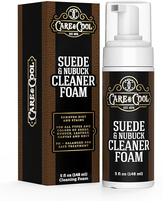 Care & Cool Suede and Nubuck Cleaner Foam Kit (5 oz) - Revitalizes and Refreshes Shoes, Boots, Clothes, and Furniture