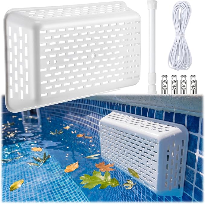 Aurelema Pool Skimmer Guard, Anti-Rust Skimmer Cover with Ultra Fine Mesh, Keeps Pool Pump and Filter from Leaves and Debris, Skimmers Saver for In-Ground and Above-Ground Pools Skimmers