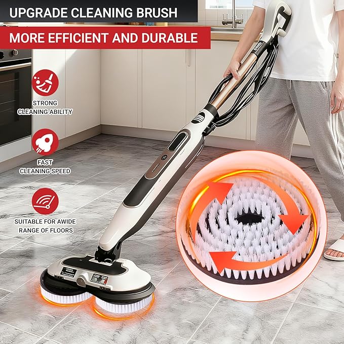 2PC S7001 Enhanced Replacement Brush Heads for Shark S8201/S7000 Series, for Deeper Cleaning of Hard Floors with Shark Steam Mops (White)