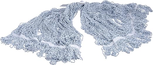 Carlisle FoodService Products 369674B14 Mop Head, 12" H, 5" W, 18" L, Rayon Cotton Blend, Large, Blue (Pack of 12)