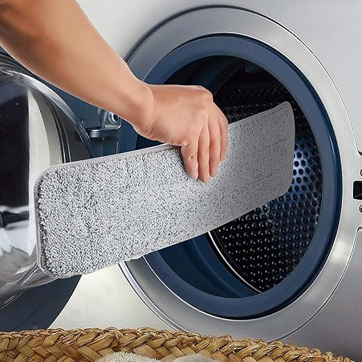 True & Tidy Clean Everywhere Spray Mop Kit Premium Floor Spray Mop Refill with Any Cleaning Solution, Includes 6 Pads (2 Microfiber, 2 Round, 2 Squeegee Pad)