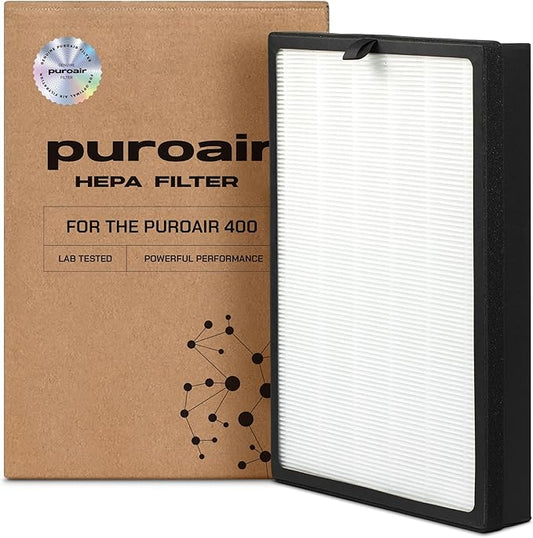 PuroAir 400 Replacement Filter - Genuine Puro Air 400 Filter Replacement - Official PuroAir Air Purifier HEPA Filter with CarbonTech Filters 99.9% of Pollen, Dust, Pet Dander, Smoke, Odors