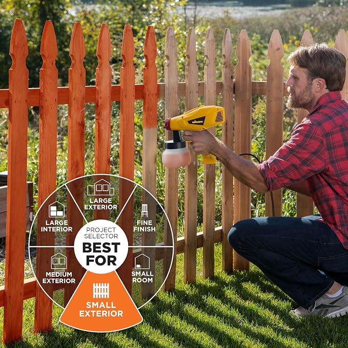 Wagner Spraytech 2418392 Control Spray QX1 HVLP Stain Sprayer, Ideal for Crafting & Small Staining Projects Like Decks, Fences and Lattice