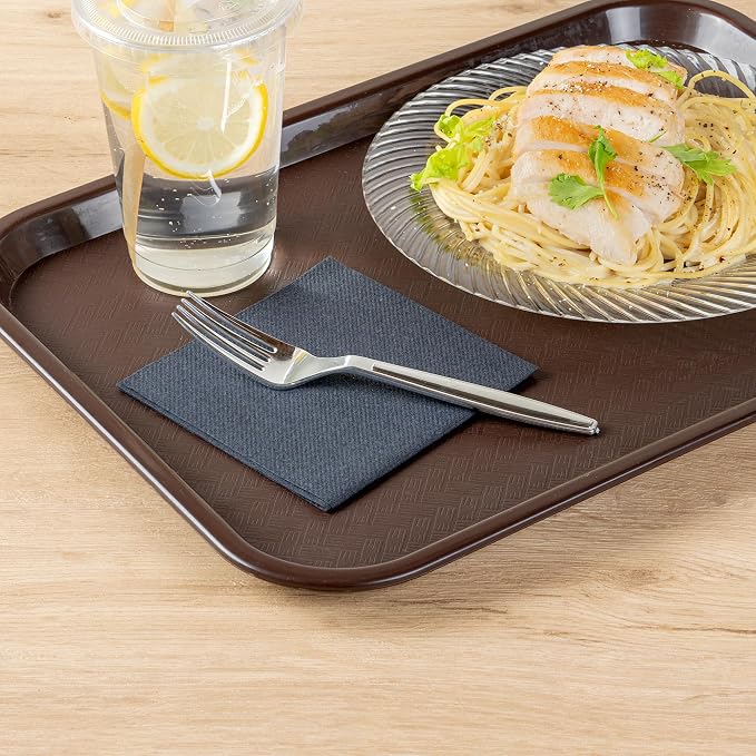 Restaurantware Moderna 7.3 Inch Disposable Forks 250 Recyclable Plastic Cutlery - Crack-Resistant For All Types Of Meals Silver Plastic Party Forks