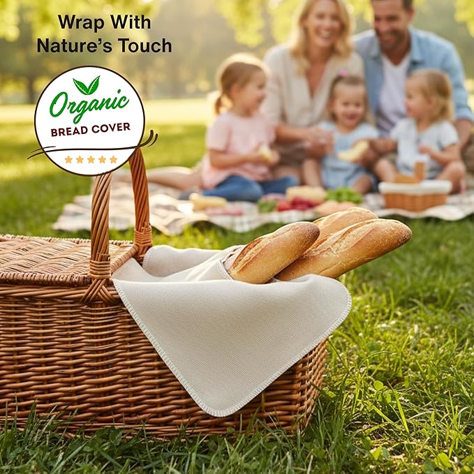 Flour Sack Towels for Bread Dough Proofing – Unbleached, Thick Cotton Baking Cloth for Baguettes, Ciabatta, Pastry – Reusable, 28"x28", 3-Pack