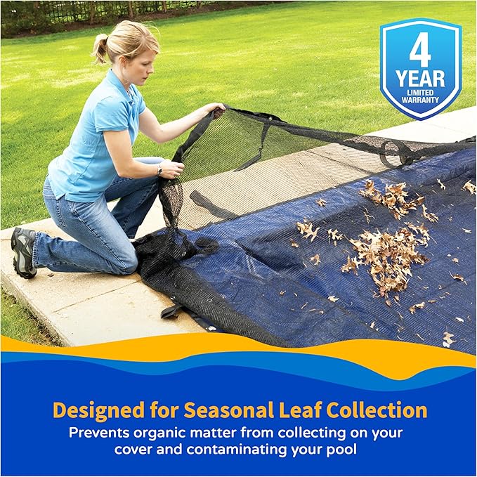 Blue Wave 33-ft Round Leaf Net Above Ground Pool Cover