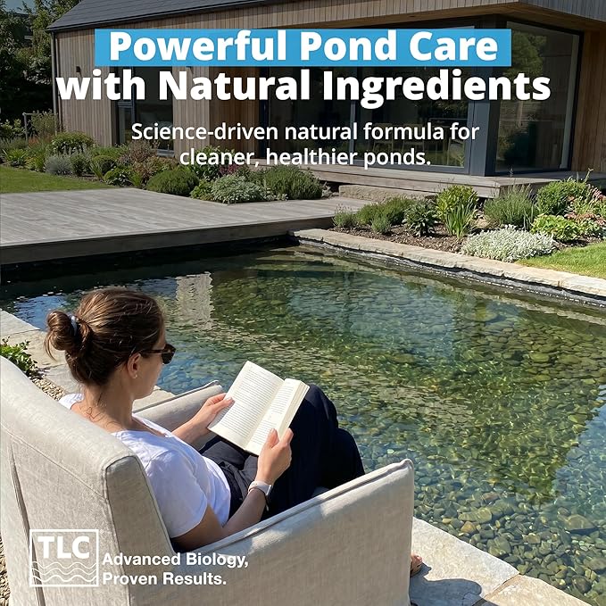 PondPerfect Pond Bacteria - Natural Treatment for Ponds – Liquid Formula for Pond Maintenance – Pond Cleaner for Outdoor Ponds - Safe for Fish & Koi – Easy Dosing – 32 oz (946 ml) for up to 25000 gal