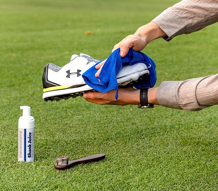 Clean Kit for Golf Shoes and Accessories - 6-item Kit: No Rinse Foaming Cleaner, Brush, Cloth, Cedar Inserts